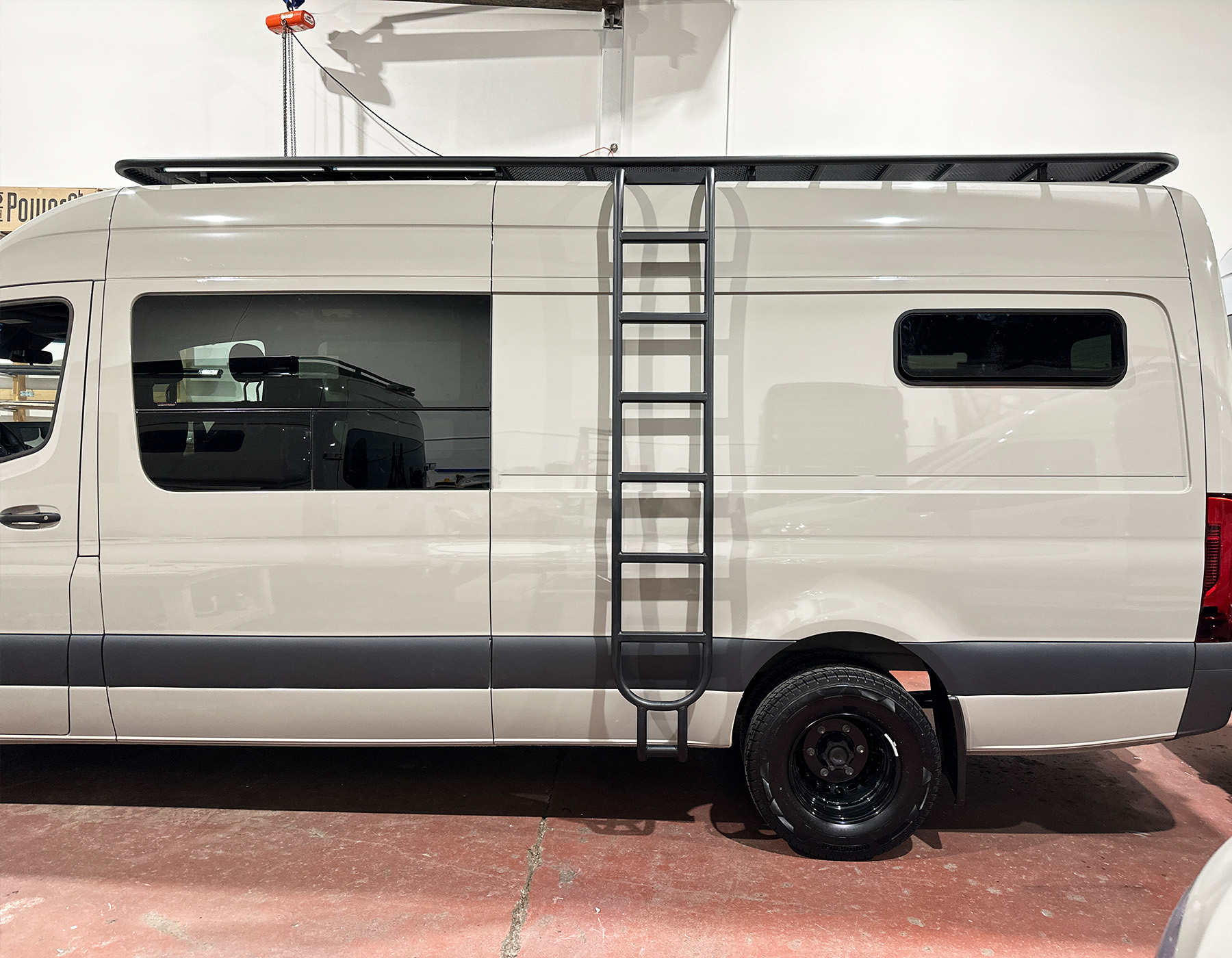 Exterior Van Conversion Upgrades - Side Ladder