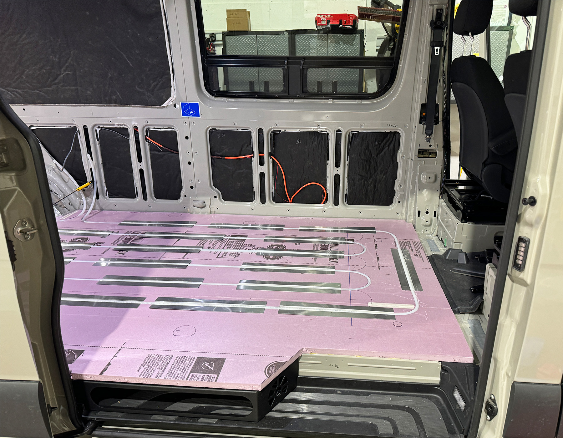 Interior Van Conversion Upgrades - Heated Floor System