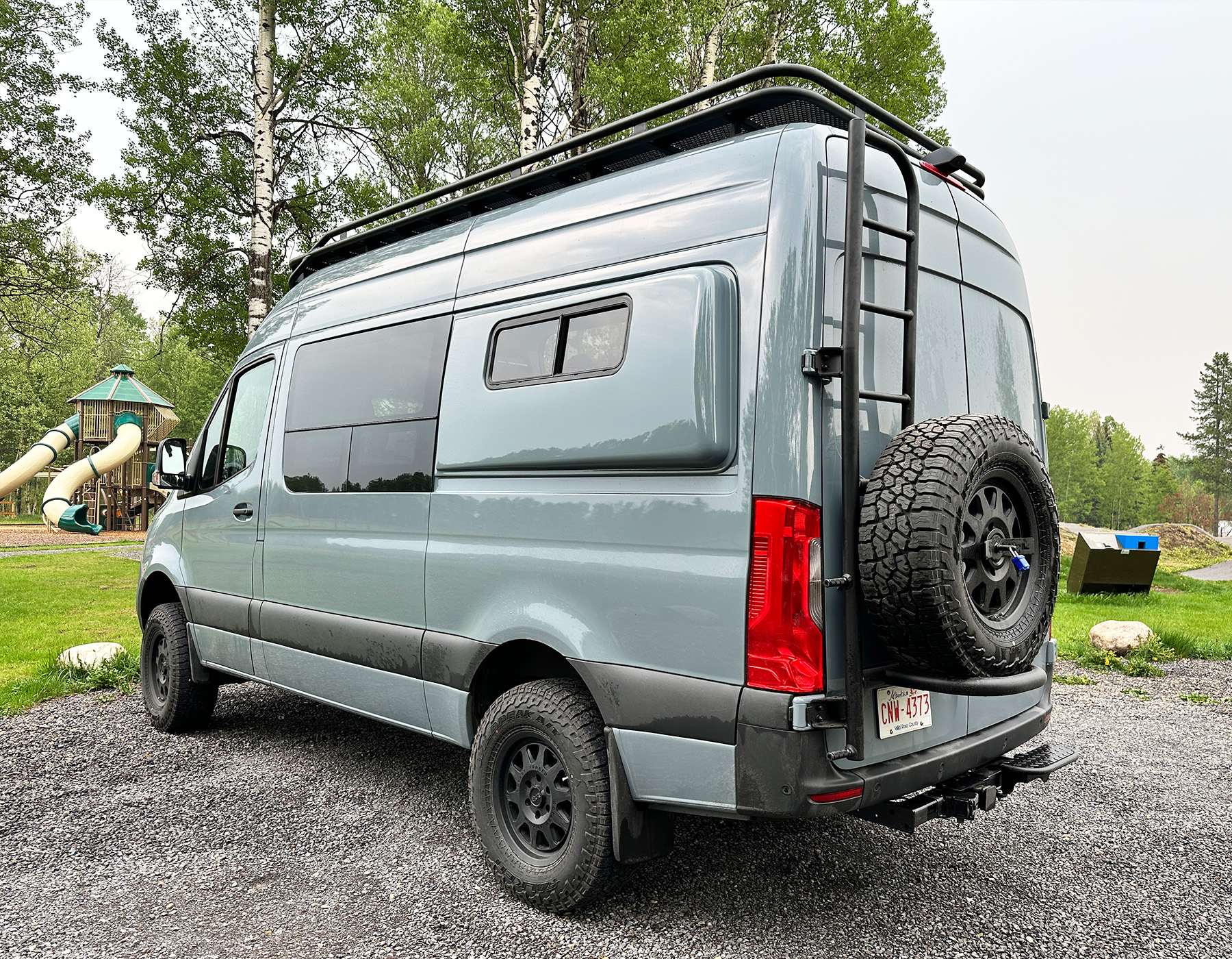 Rear Door Van Conversion Upgrades - Ladder and Tire Carrier