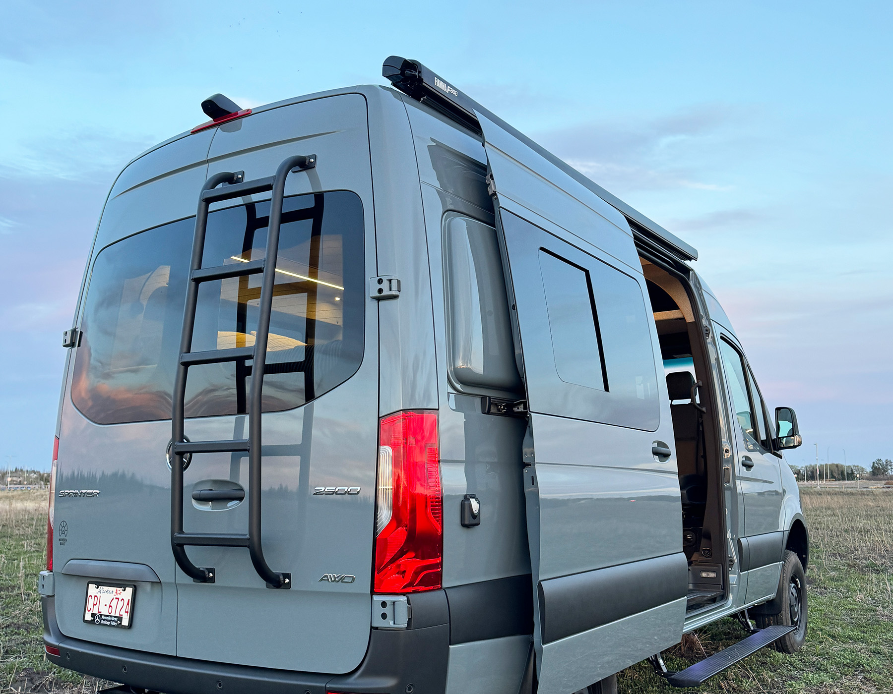 Rear Door Van Conversion Upgrades - Rear Door Ladder
